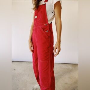 Hey Gang knee patch overalls in Japanese cotton